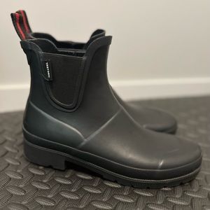 Tretorn Lina Black Rubber Low Cut Boots Size 8